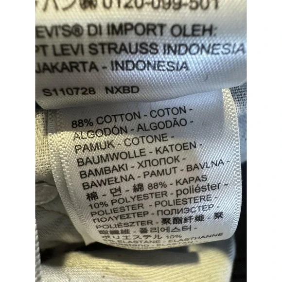 Levi's 512 Jeans Mens 32x30 (32x28) Dark Wash Slim Taper Stretch Zip 5 Pocket - Picture 13 of 15